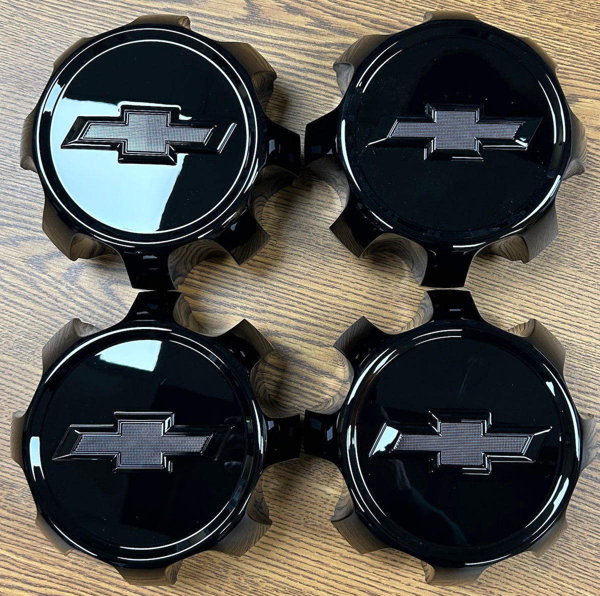 7" Chevrolet Silverado 2500, 3500 Gloss Black OEM Center Cap 23378307 Set